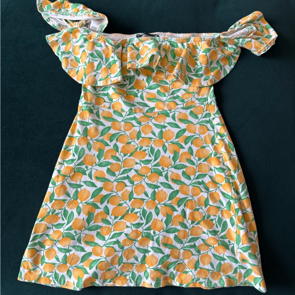 Missguided lemon mini dress